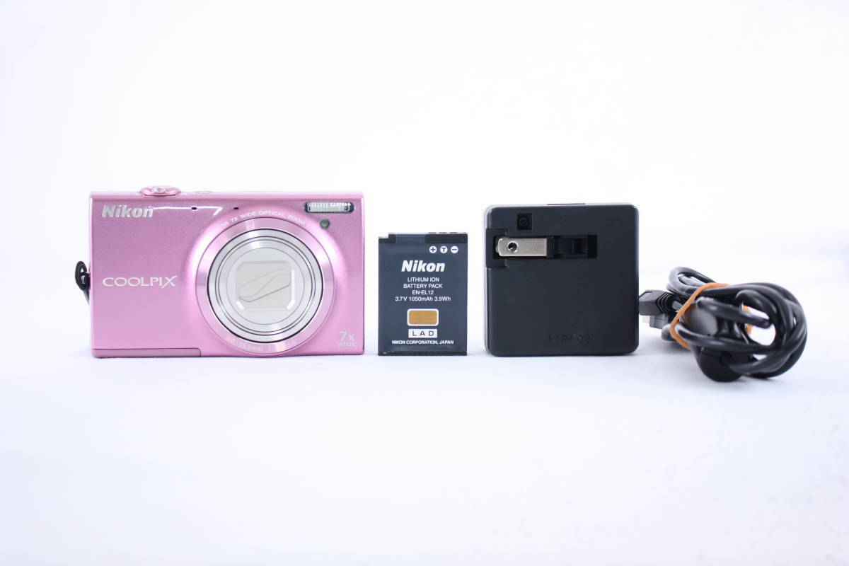 Nikon COOLPIX S6100 Gloss PINK 20.0MP Digital Camera Body English Language used