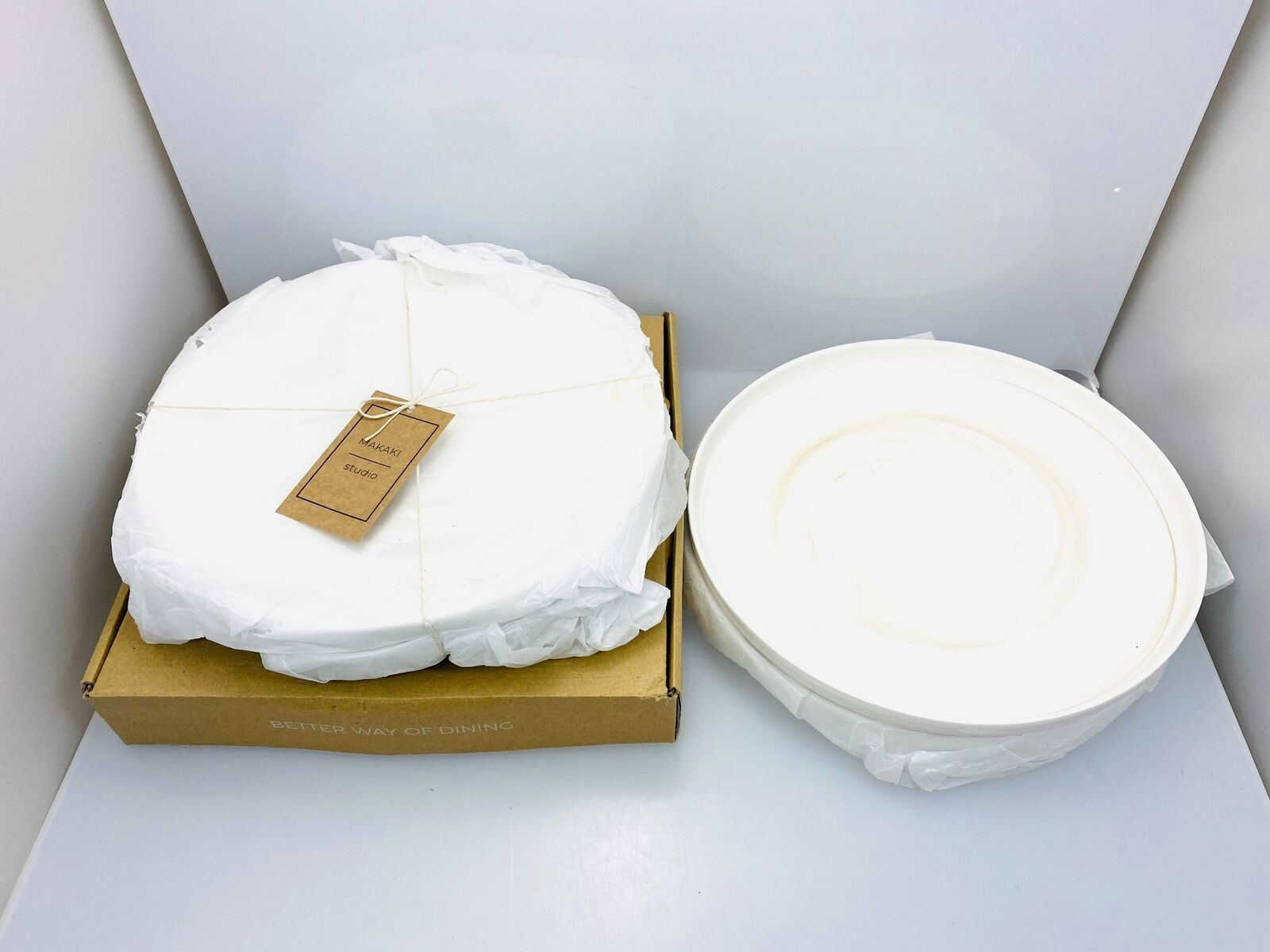 Rara Set of 4 White 11in Ceramic Dinner Plates