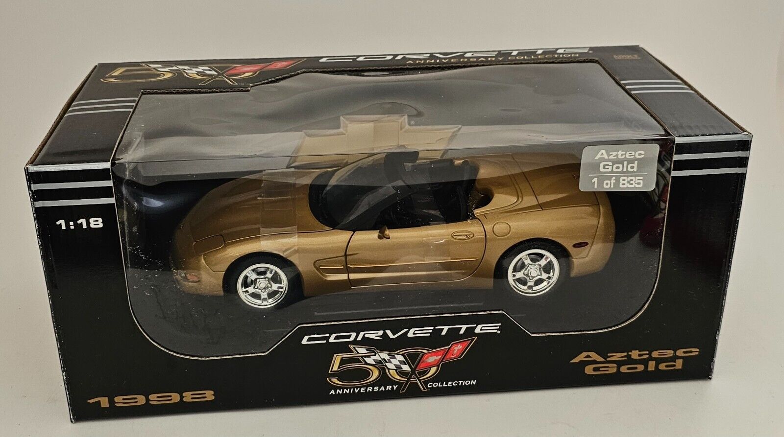 ERTL 1/18 1998 AZTEC GOLD CORVETTE CONVERTIBLE 1 OF ONLY 835 PRODUCED