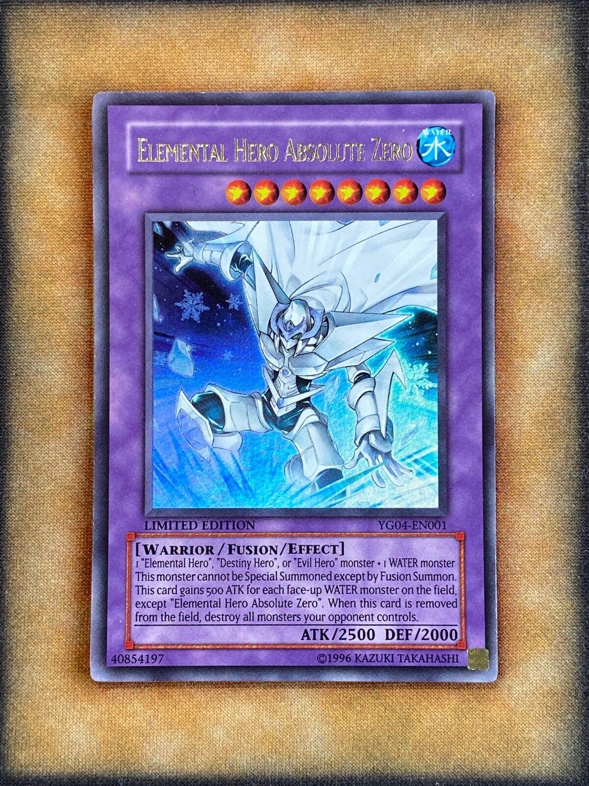 Yugioh Elemental Hero Absolute Zero YG04-EN001 Ultra Rare Limited Edition NM