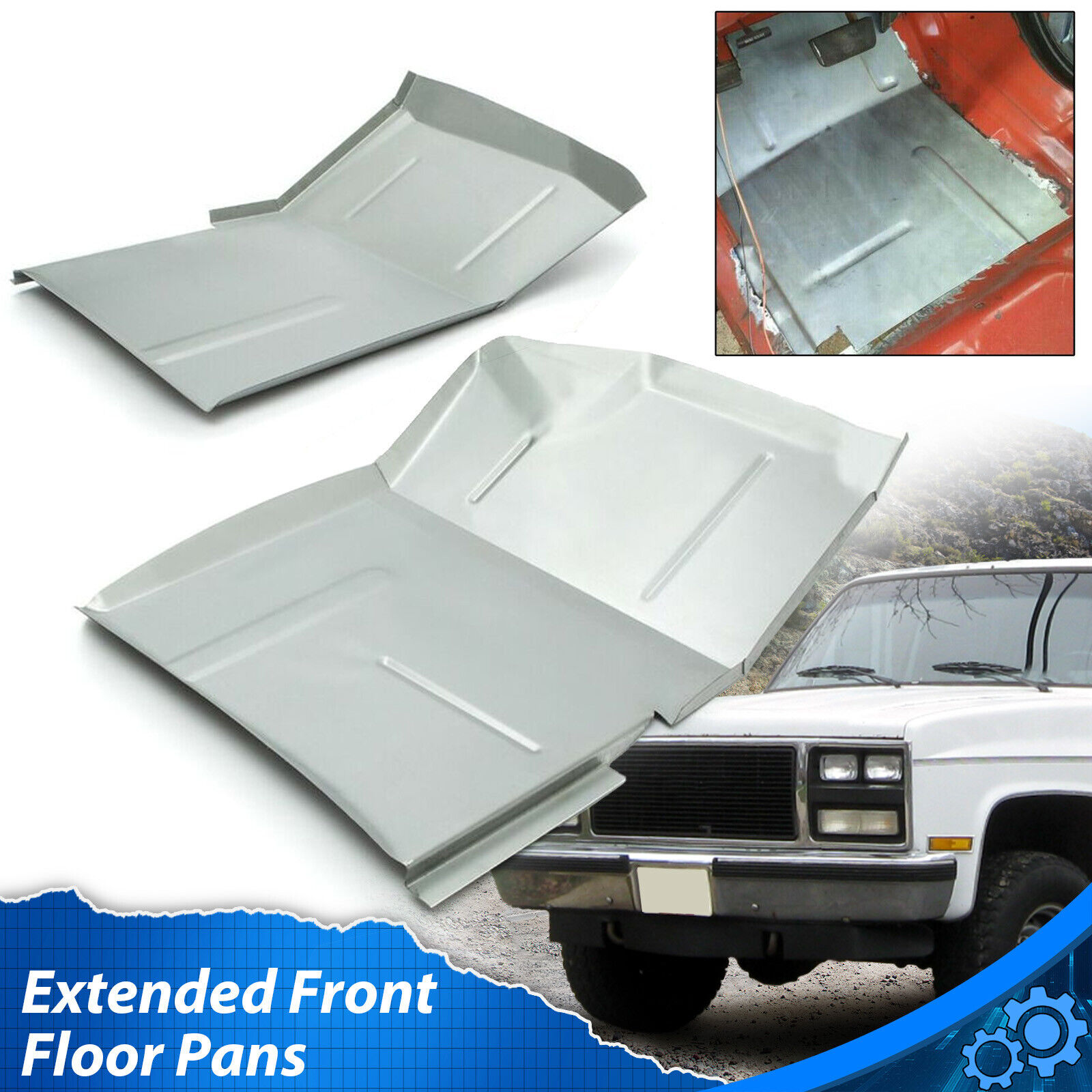 For 1973-1987 Chevy GMC Truck Blazer Jimmy Suburban Front Floor Pan Zinc-Plated