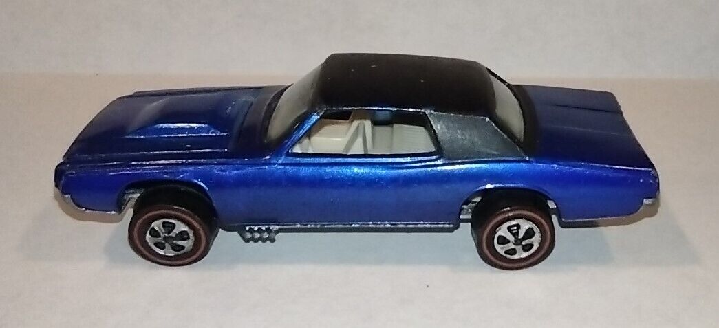 Vintage Mattel Hot Wheels Redline Custom T-Bird. Blue With White Interior.