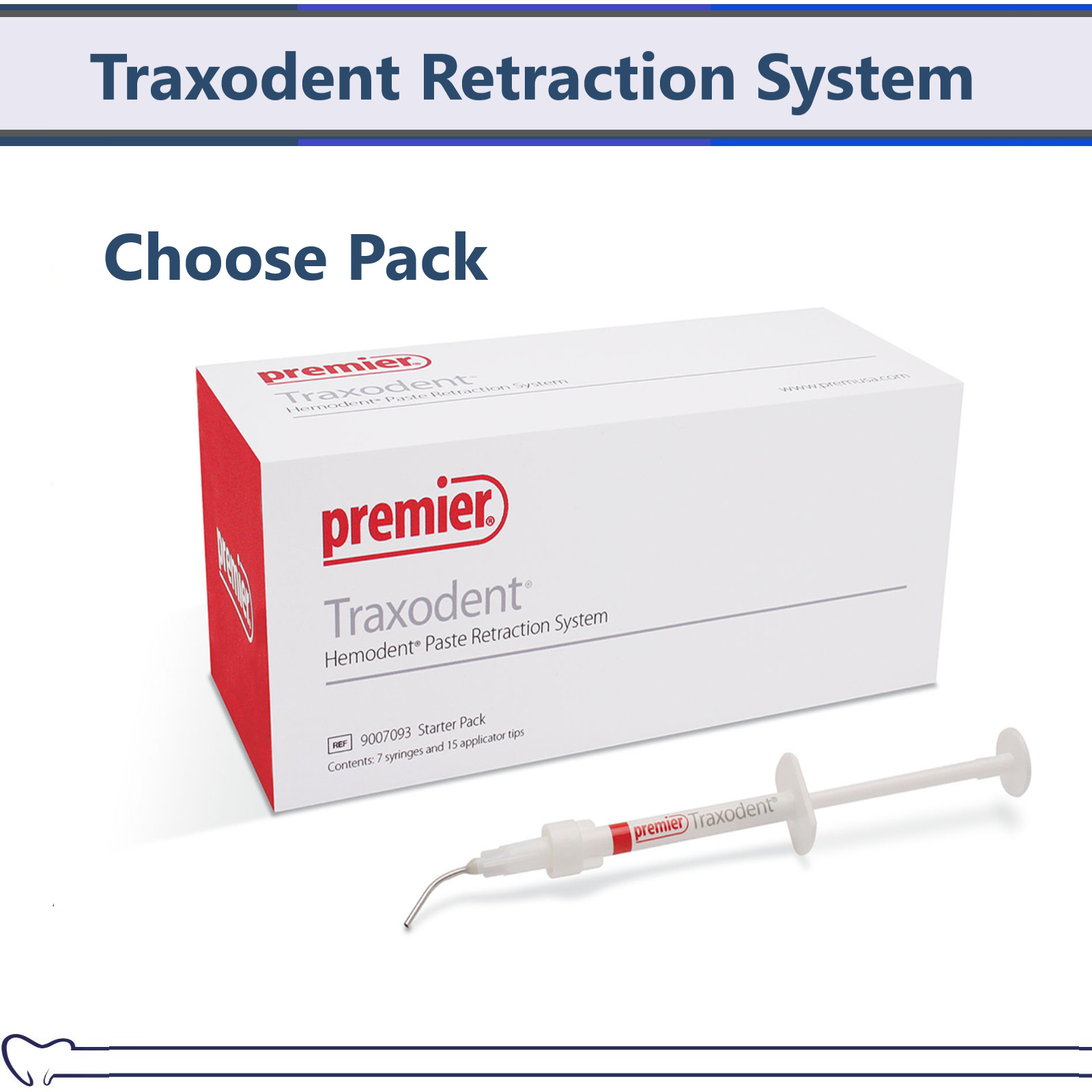 Dental Premier Traxodent Heomdent Paste Retraction System Choose Pack Syr +Tips