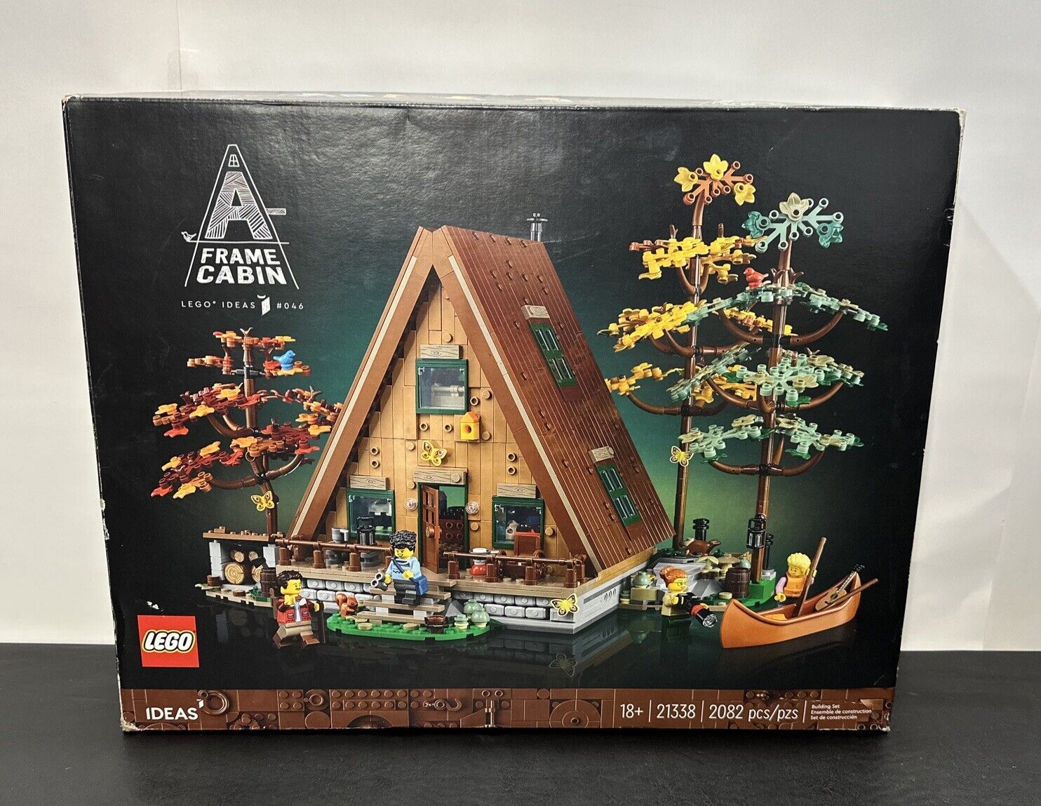 Ideas A-Frame Cabin Collectible Display Set 21338 Buildable Model Kit - New