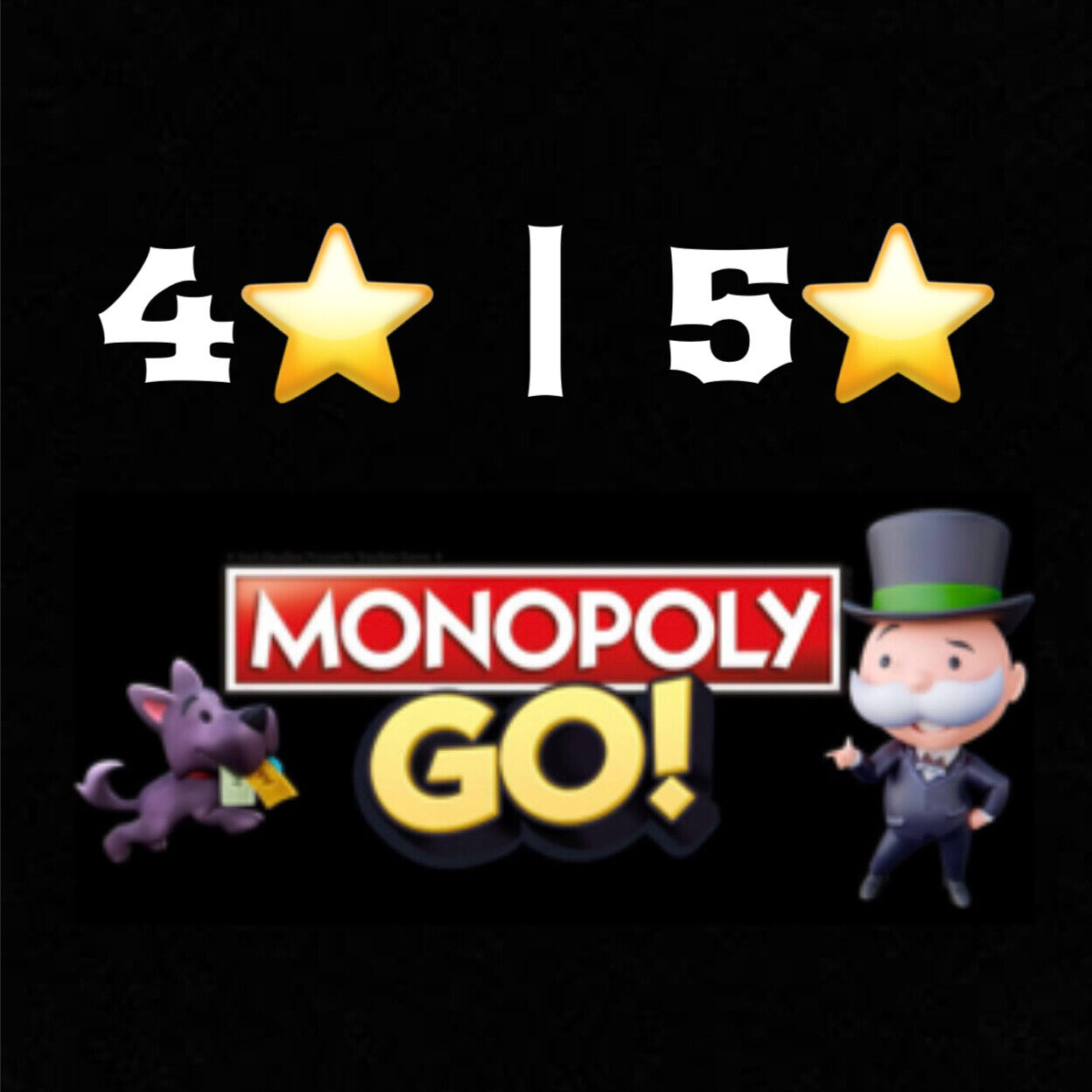 ALL 4/5 STAR FOR YOU TO CHOOSE  Monopoly Go Stickers FAST SHIPPING