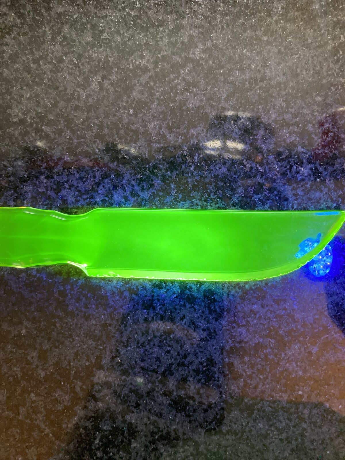 Green Depression Uranium Glass Fruit Knife