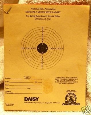 Daisy NRA 5 Meter Rifle Target NRA Ser. No. AR4/1