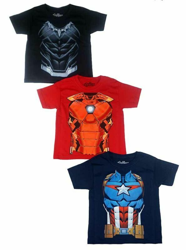 Marvel Avengers Boys 3 Pack Graphic T-Shirts Size 4 5/6 7 8 10/12