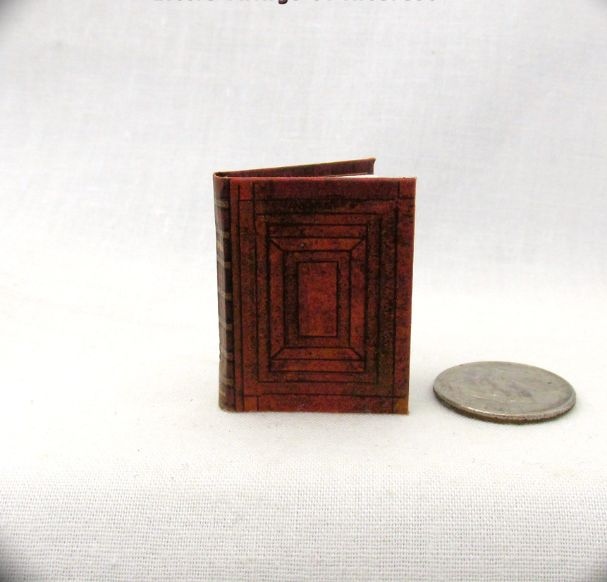 GUTENBERG ILLUMINATED BIBLE 1:12 Scale Miniature Book Latin Manuscript