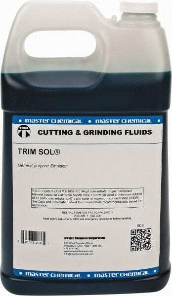 Master Fluid Solutions TRIM SOL Water Soluble Cutting & Grinding Fluid, 1 Gallon