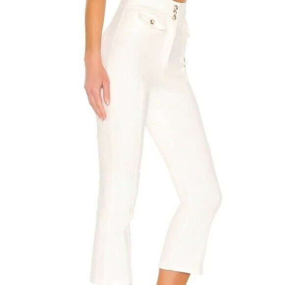 Tularosa Chelsea High Waist White Cropped Pants Size Small