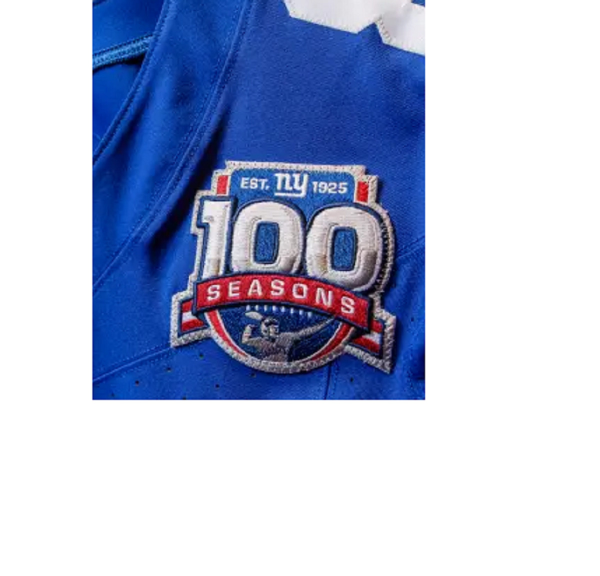 New York Giants 100th Anniversary Jersey Patch Preorder