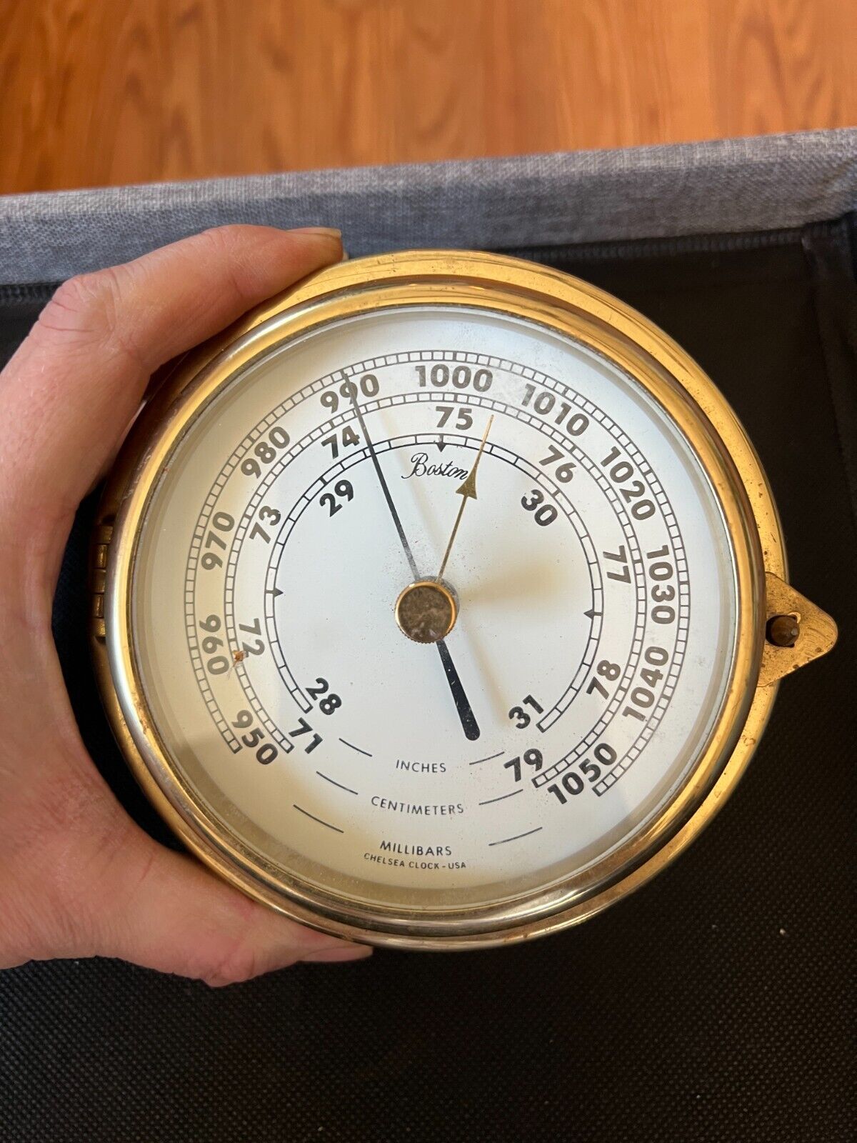 Vintage BOSTON Chelsea Ships Barometer 5 1/2 Inch by Chelsea Clock USA TESTED