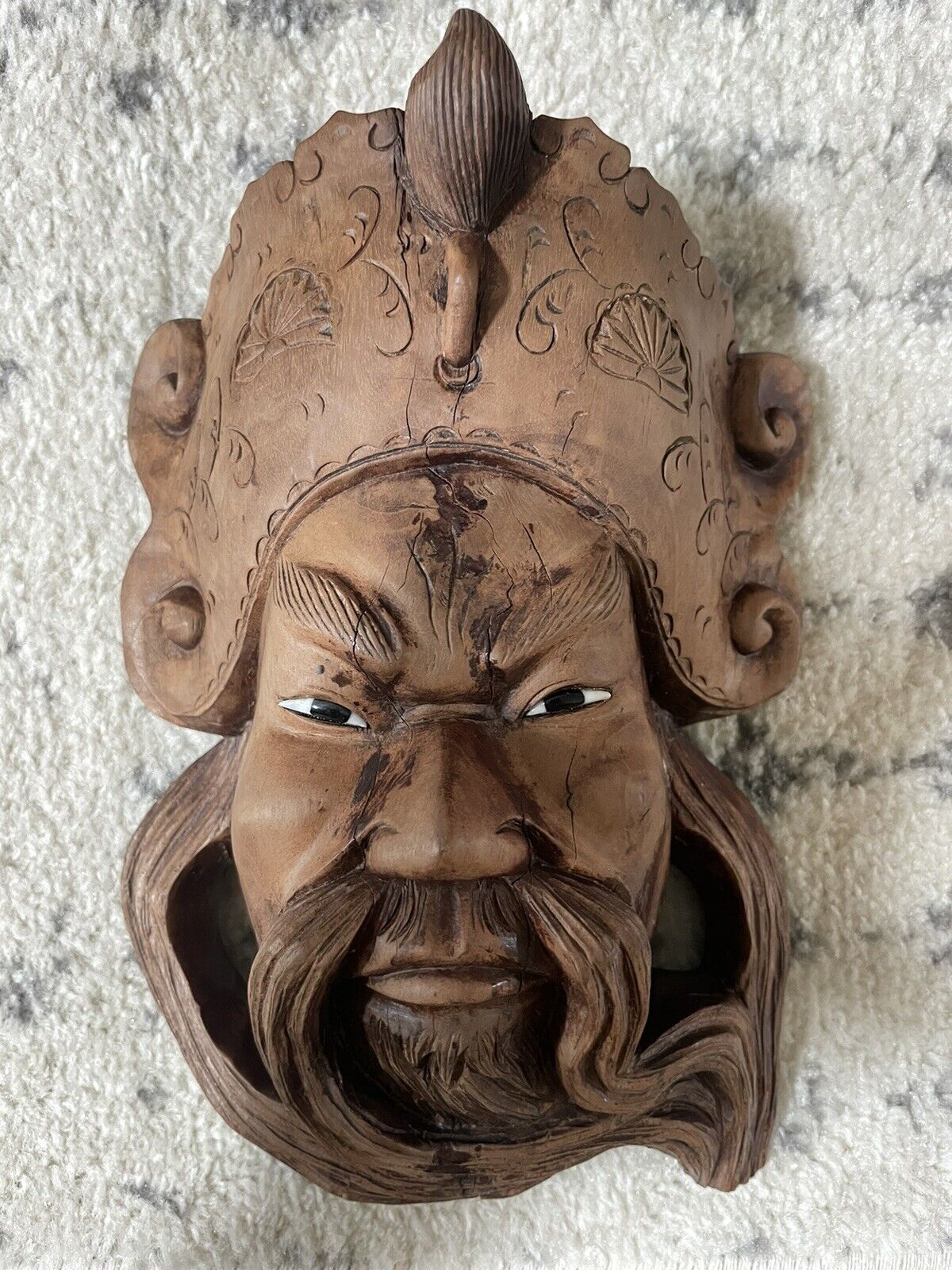 RARE Wooden Hand Carved Mask, Unique