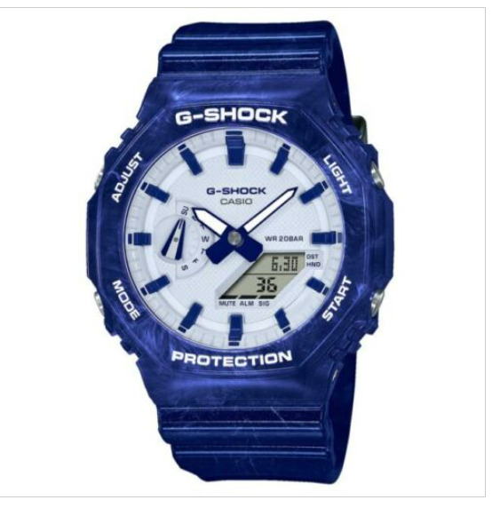 Casio G Shock Mens Blue Wristwatch New (GA2100BWP-2A)