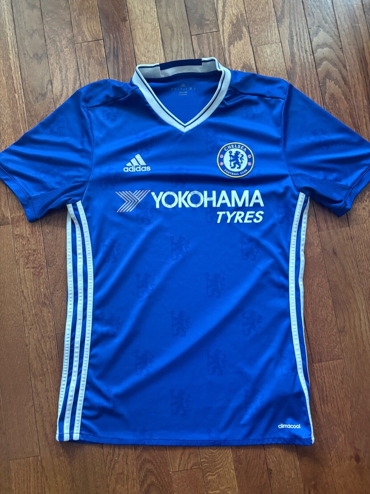 ADIDAS CHELSEA FC HOME JERSEY 2016/17 SIZE SMALL, BLUE ADN WHITE, BLANK JERSEY 
