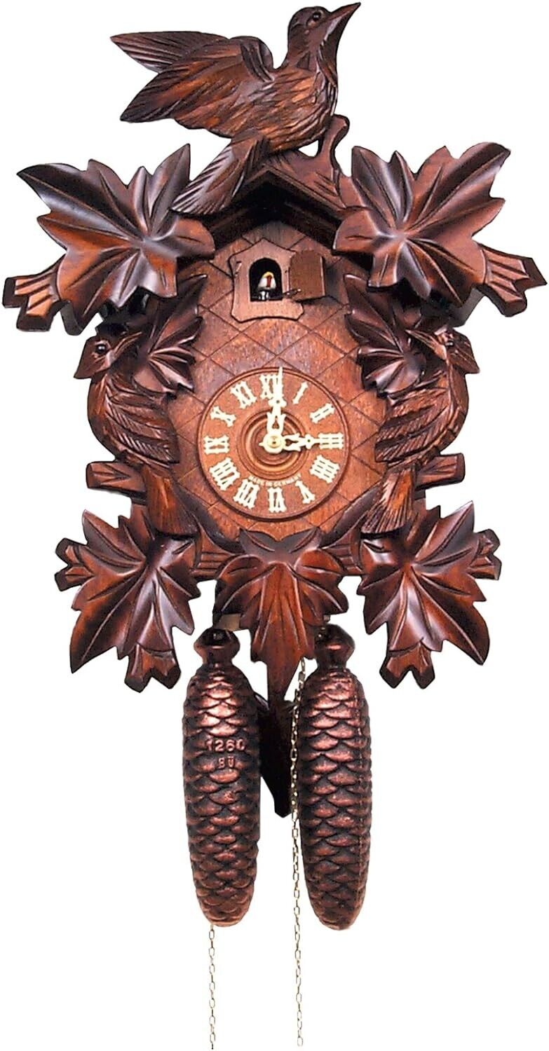Alexander Taron Importer 638-8 Engstler Cuckoo Clock, Carved with 8-Day Weight