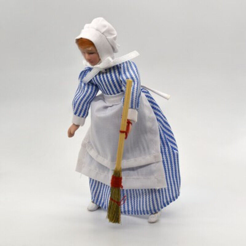 1/12 Scale Dollhouse Miniature Victorian Dolls Vintage Maid Chef Shopkeeper Toys