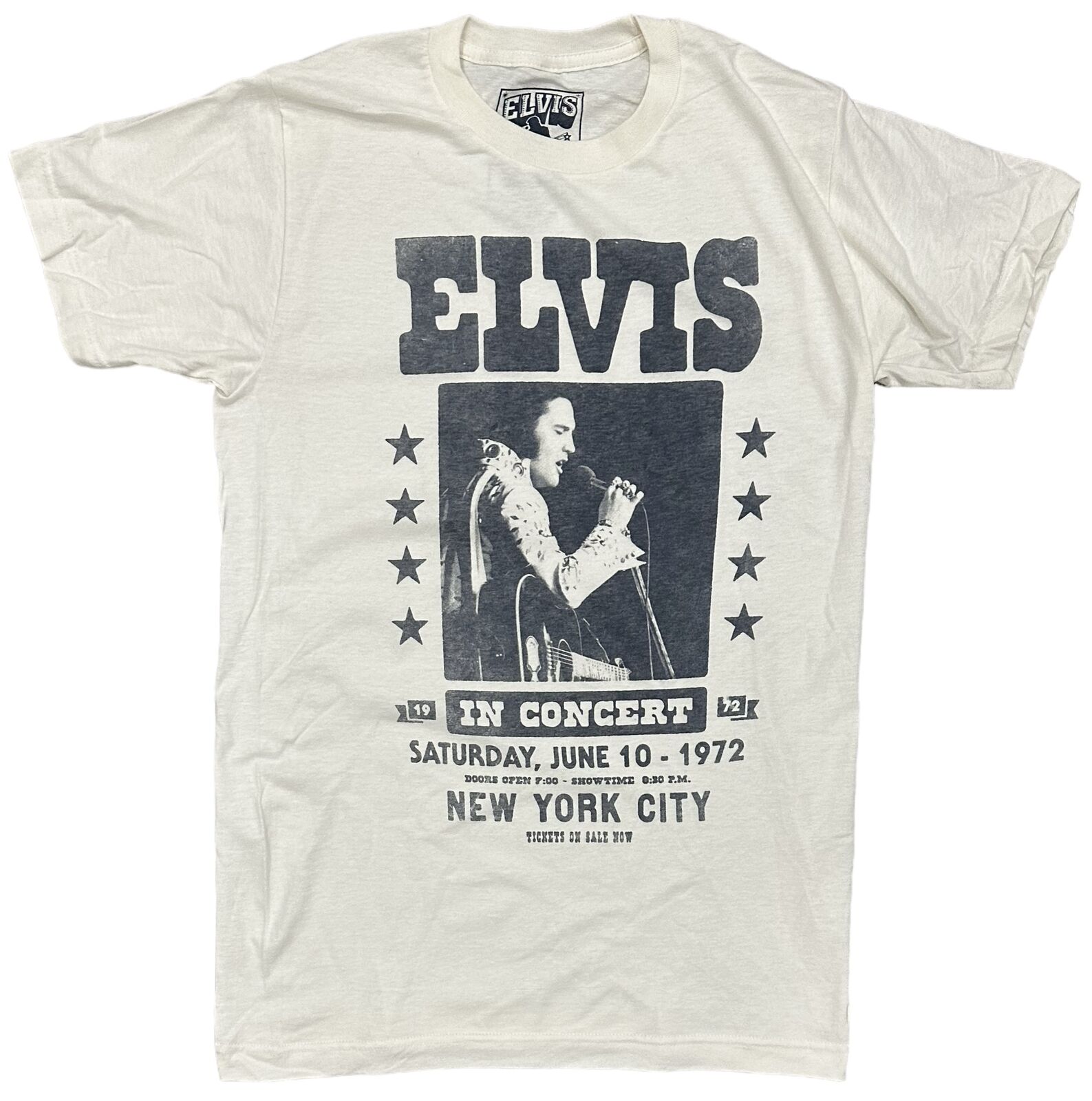 Elvis Presley Men's Official Merchandise In Concert 1972 Vintage Tee T-Shirt