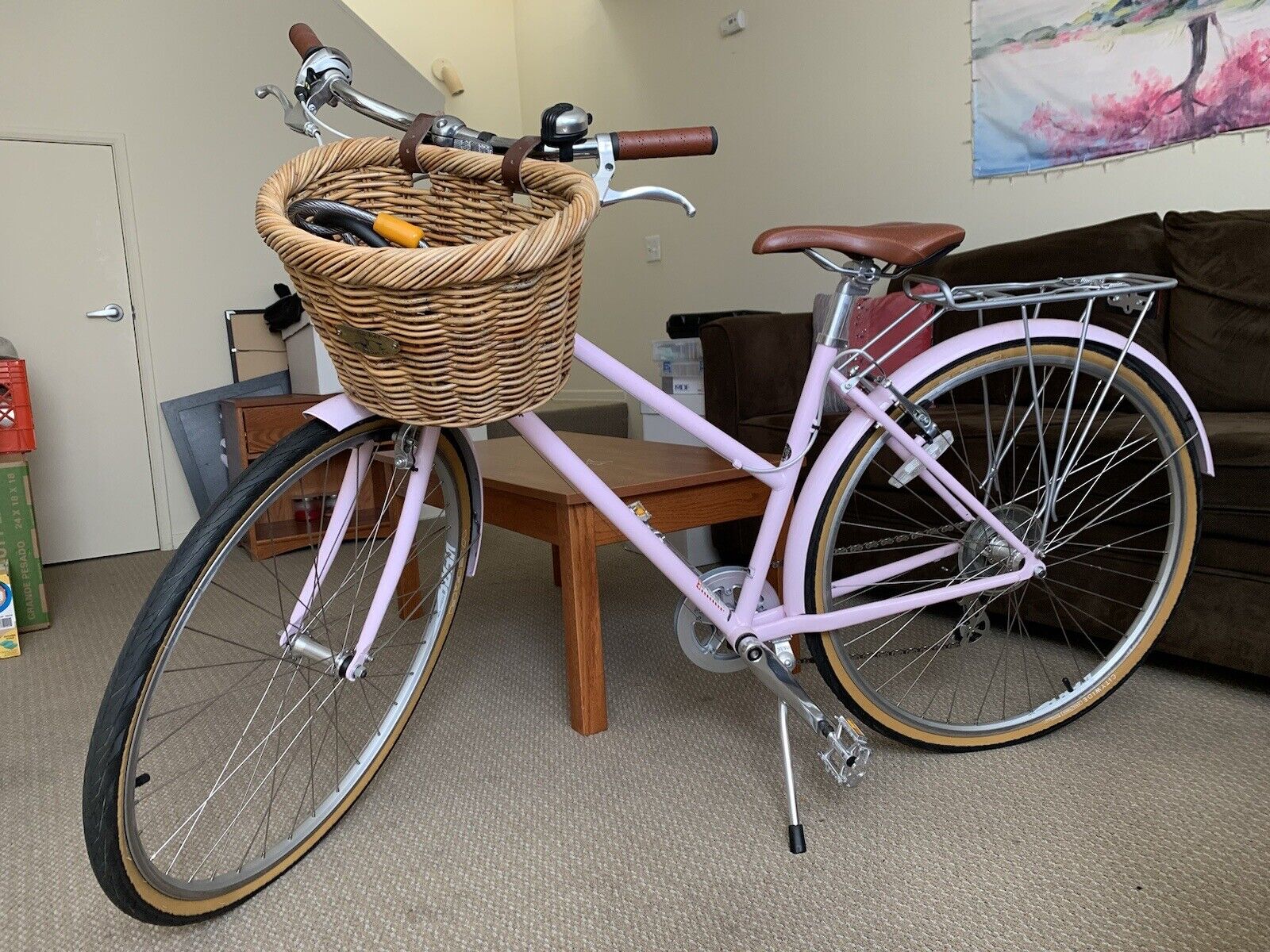 Breezer Downtown EX PINK Bike With Basket And Lock- Excellent Condition