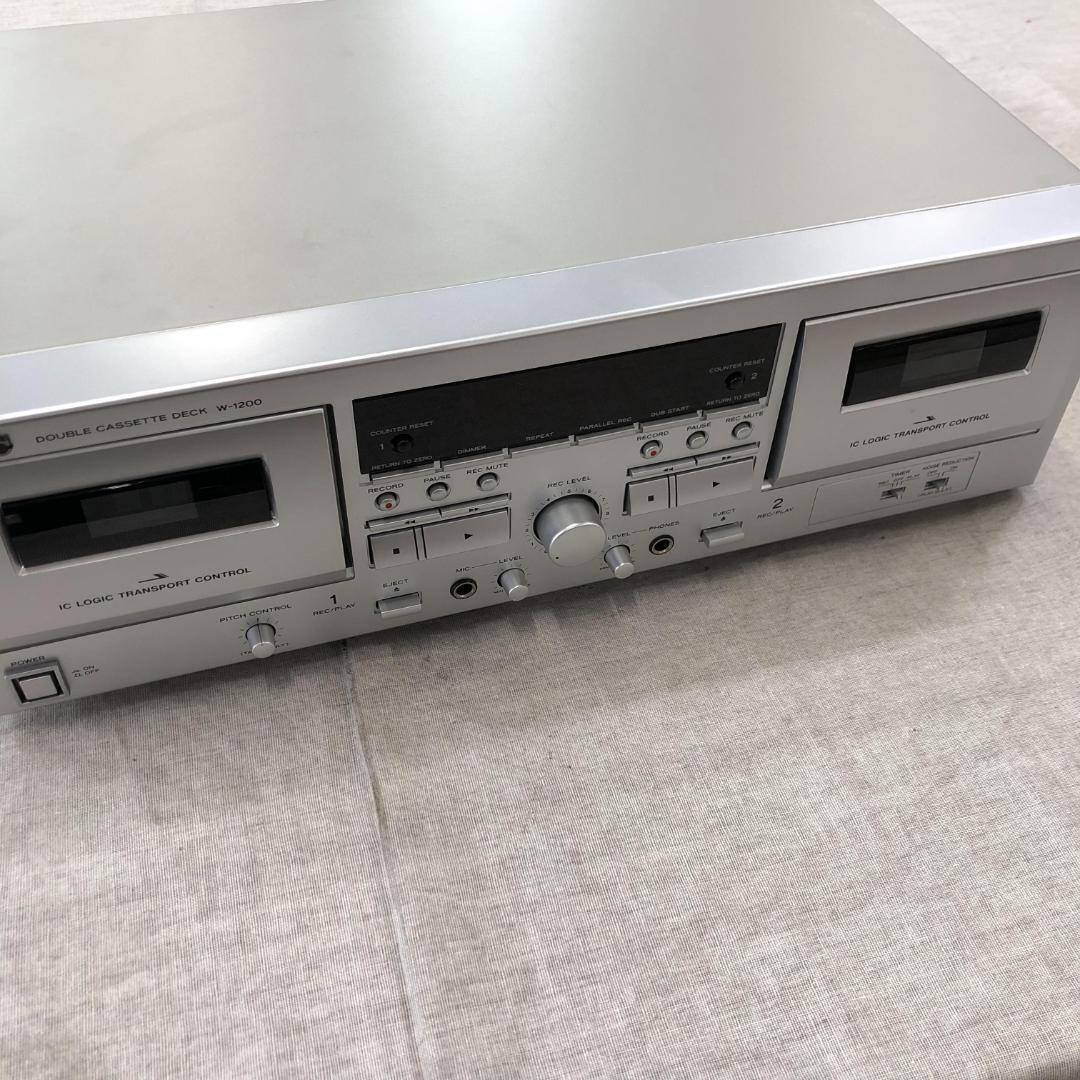 TEAC Double Cassette Deck W-1200 Silver 100V 