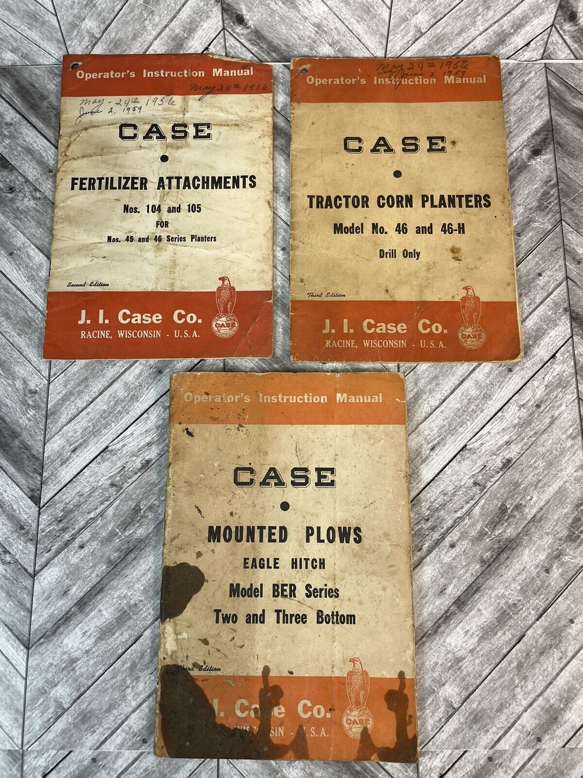 Vintage Case Tractor Manuals Planters Attachments Plows 