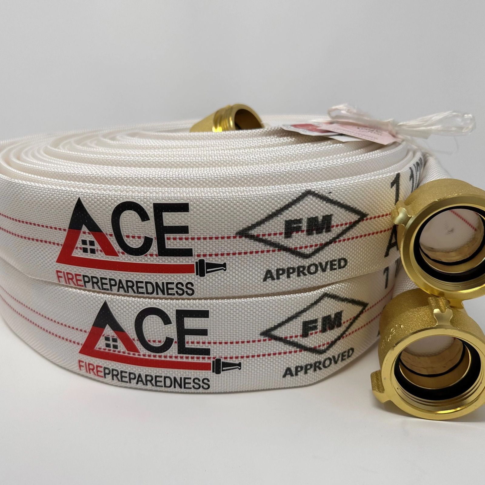 Attack Fire Hose (2 pack) 75’ x 1 1/2” NH Couplings, TPU Lining FM Approved Cert
