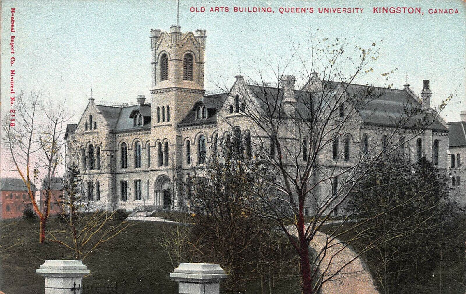 Old Arts Building, Queen\'s University, Kingston, Canada, Early Postcard, Unused 