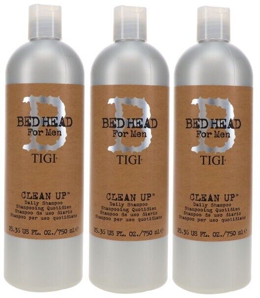 TIGI Bed Head For Men Clean Up Daily Shampoo 25.36 oz (Pack of 3)
