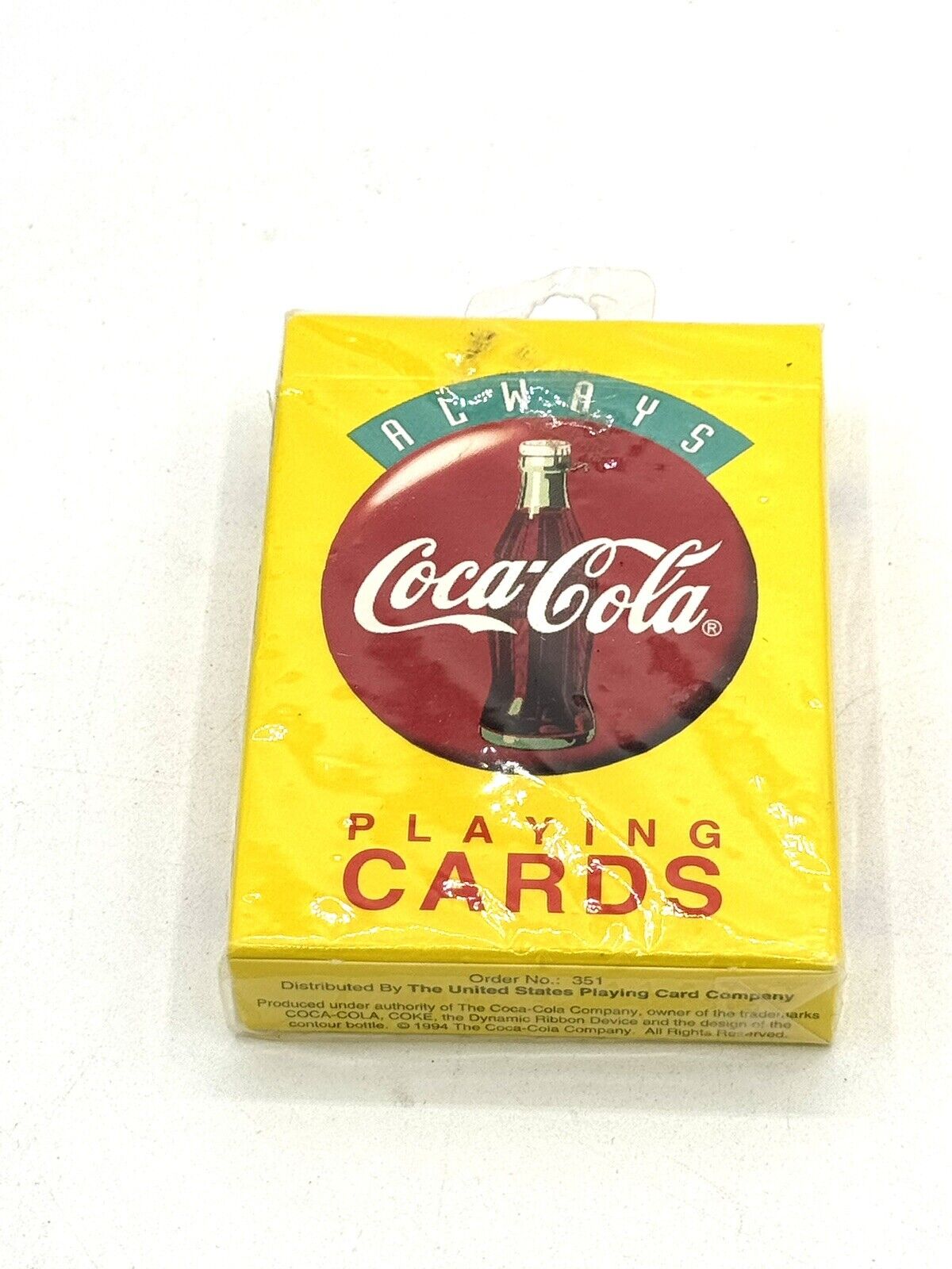 Vintage 1994 Always Coca Cola Playing Cards Order #351 Factory Sealed NEW