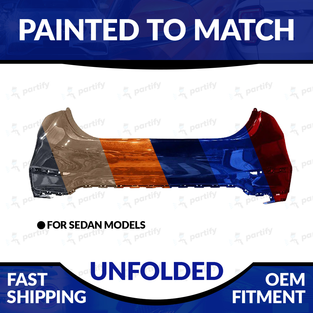 NEW Painted To Match Unfolded Rear Bumper For 2018-2022 Hyundai Accent Sedan