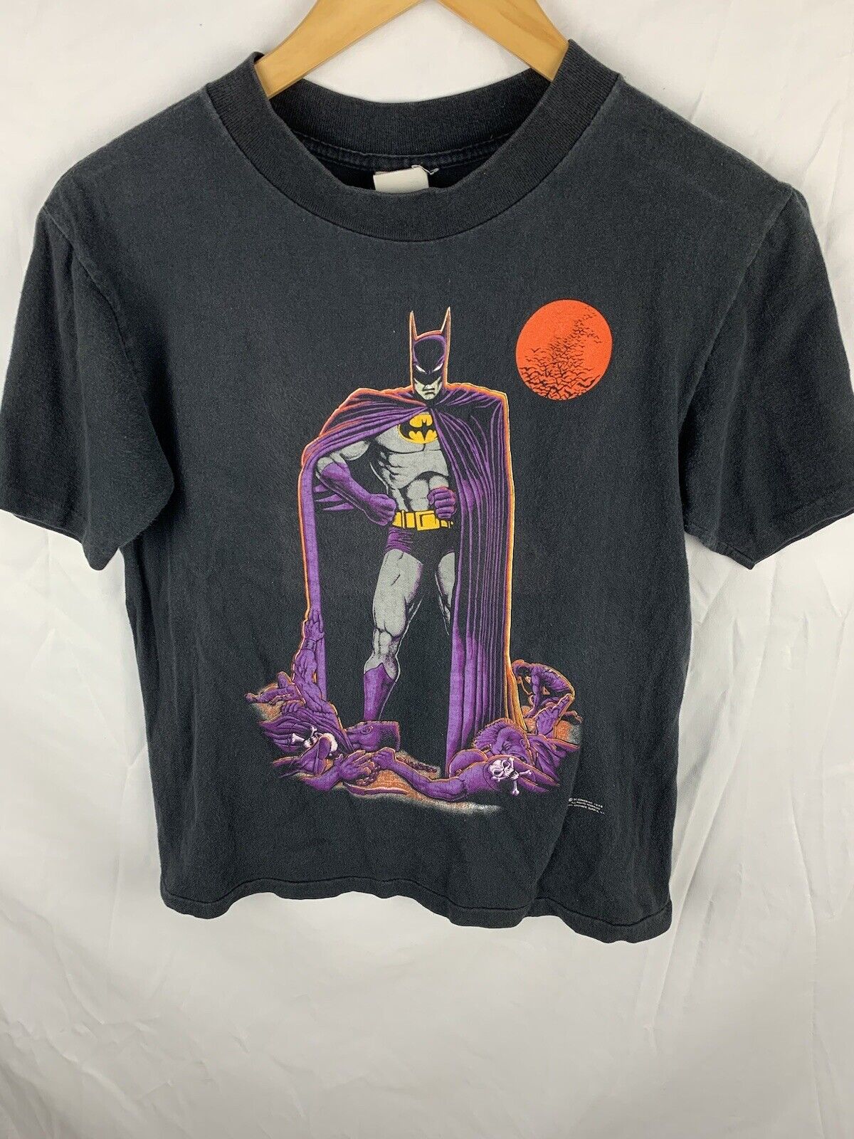 RARE PURPLE CAPE Vintage 1988 BATMAN Single Stitch DC COMICS T Shirt