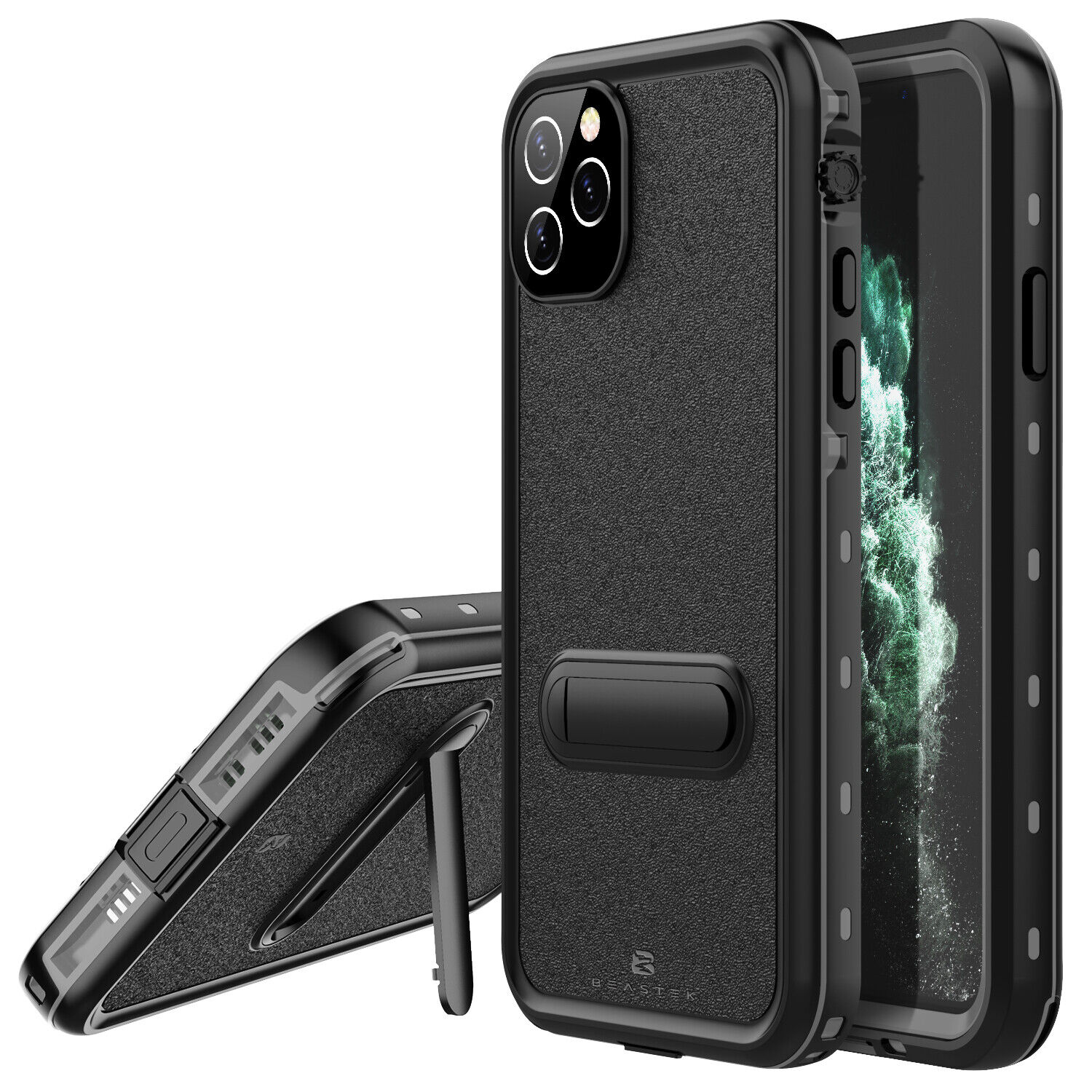For Apple iPhone 11 / 11 Pro Max Waterproof Case Shockproof Cover with Kickstand