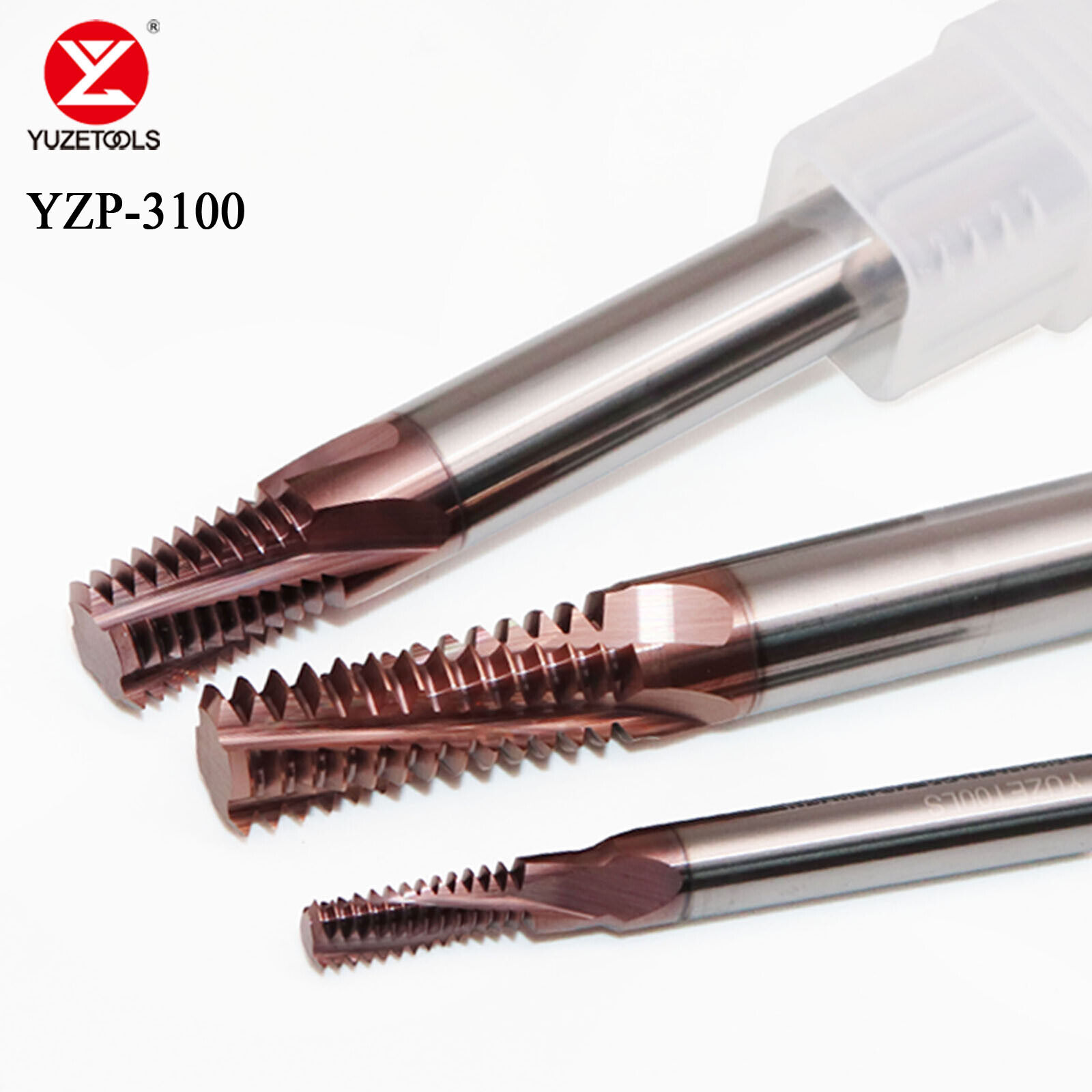 YuzeTools Thread Milling Cutter Carbide Full Teeth metric M2 M3 M4 M5 M6 M8 M10