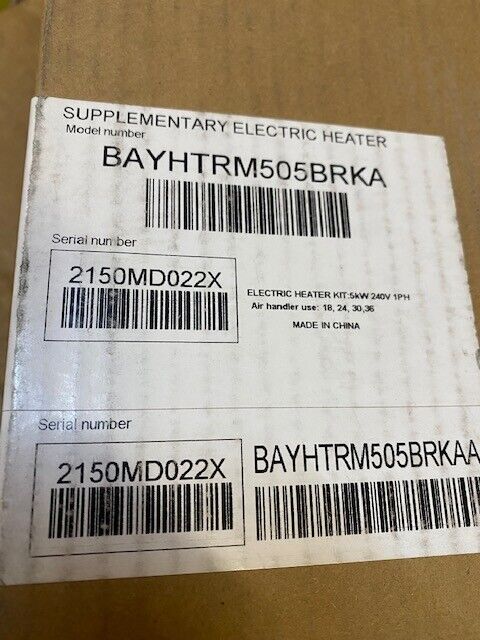 BAYHTRM505BRKA Supplementary Electric Heater For Trane Wall Mount System 5kw