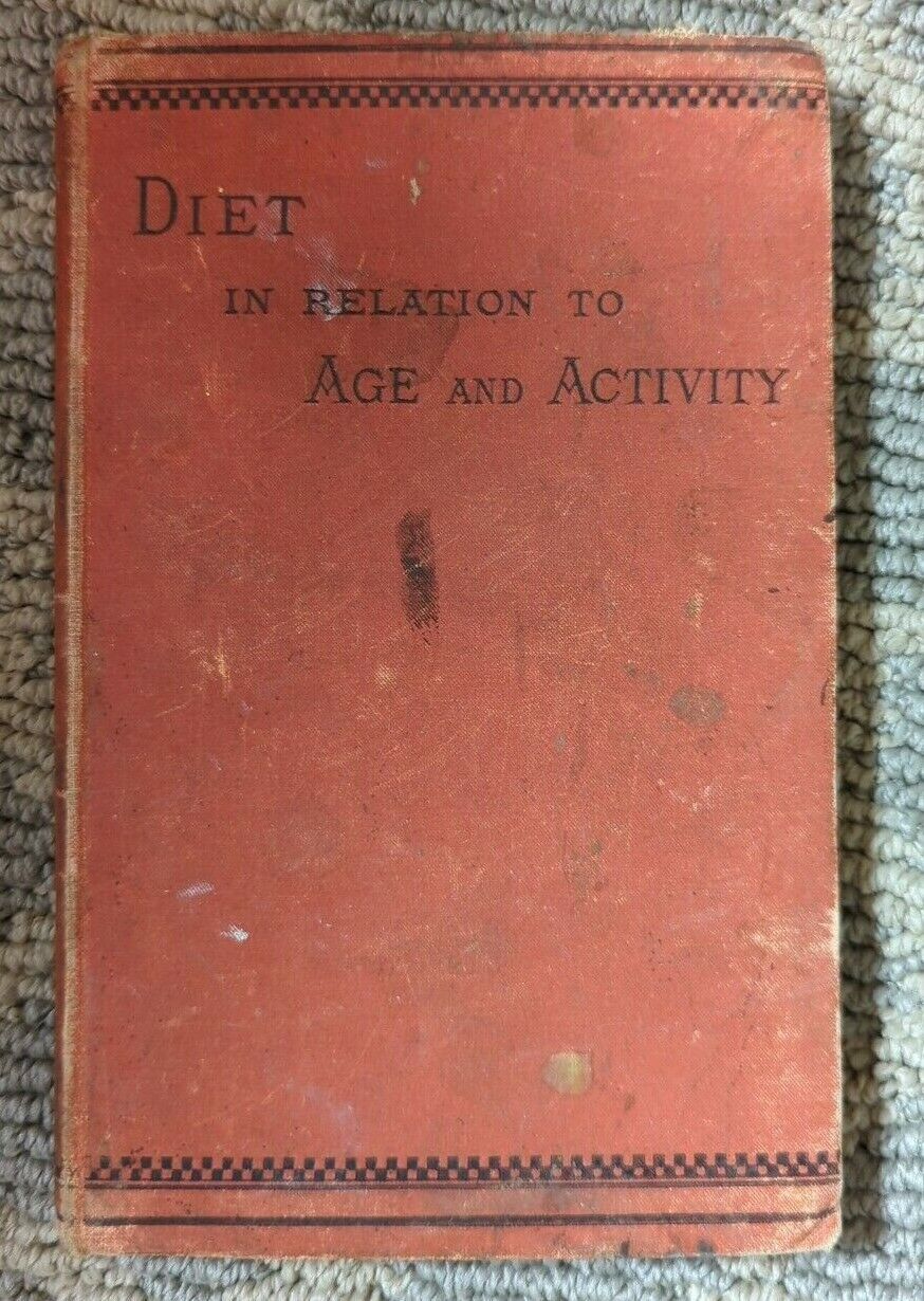 Vtg Diet In Relation To Age And Activity Sir H. Thompson 1886 Second Edition