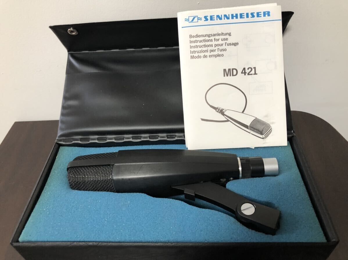 Vintage 1980\'s Sennheiser MD421-U-4 Cardioid Dynamic Microphone Used