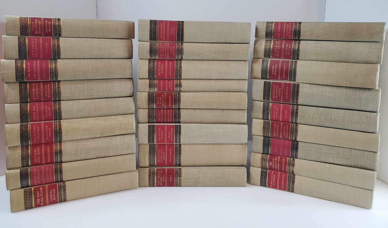 VTG Walter J. Black Classics Club Collection Hardcover Book Lot of 27 -Nice