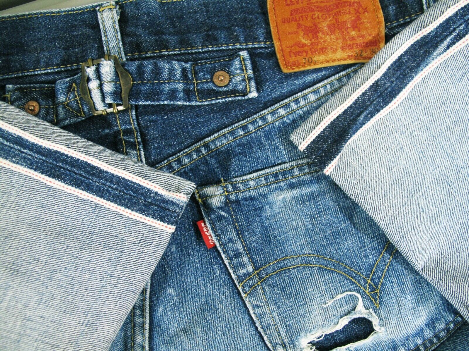 *HOT VTG LVC Men\'s LEVI\'S @ 702XX BIG E SELVEDGE JAPAN Jeans 32 x36 (Fit 30x32)