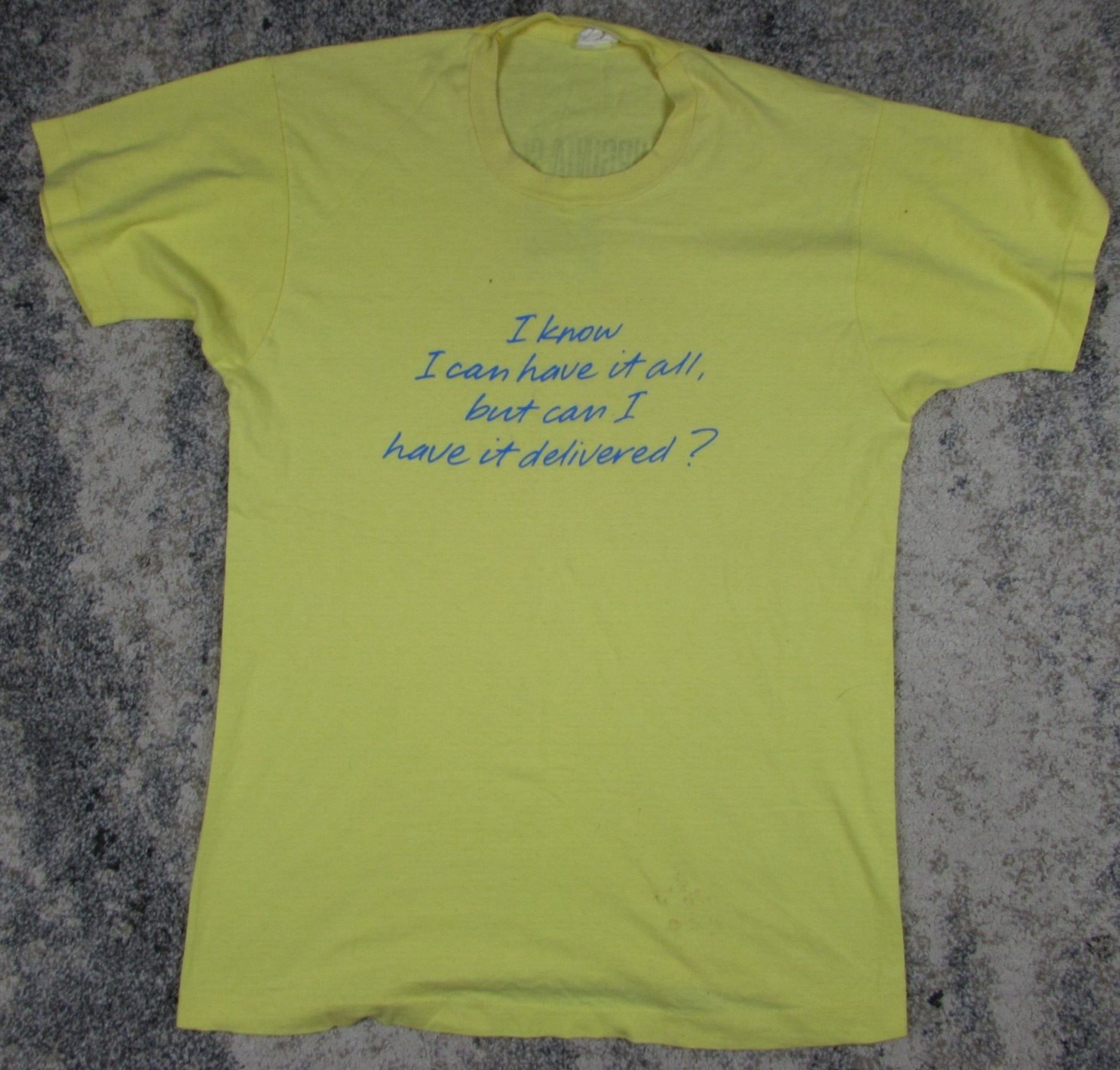 Vintage Virginia Slims Shirt Adult One Size Yellow Single Stitch Distressed