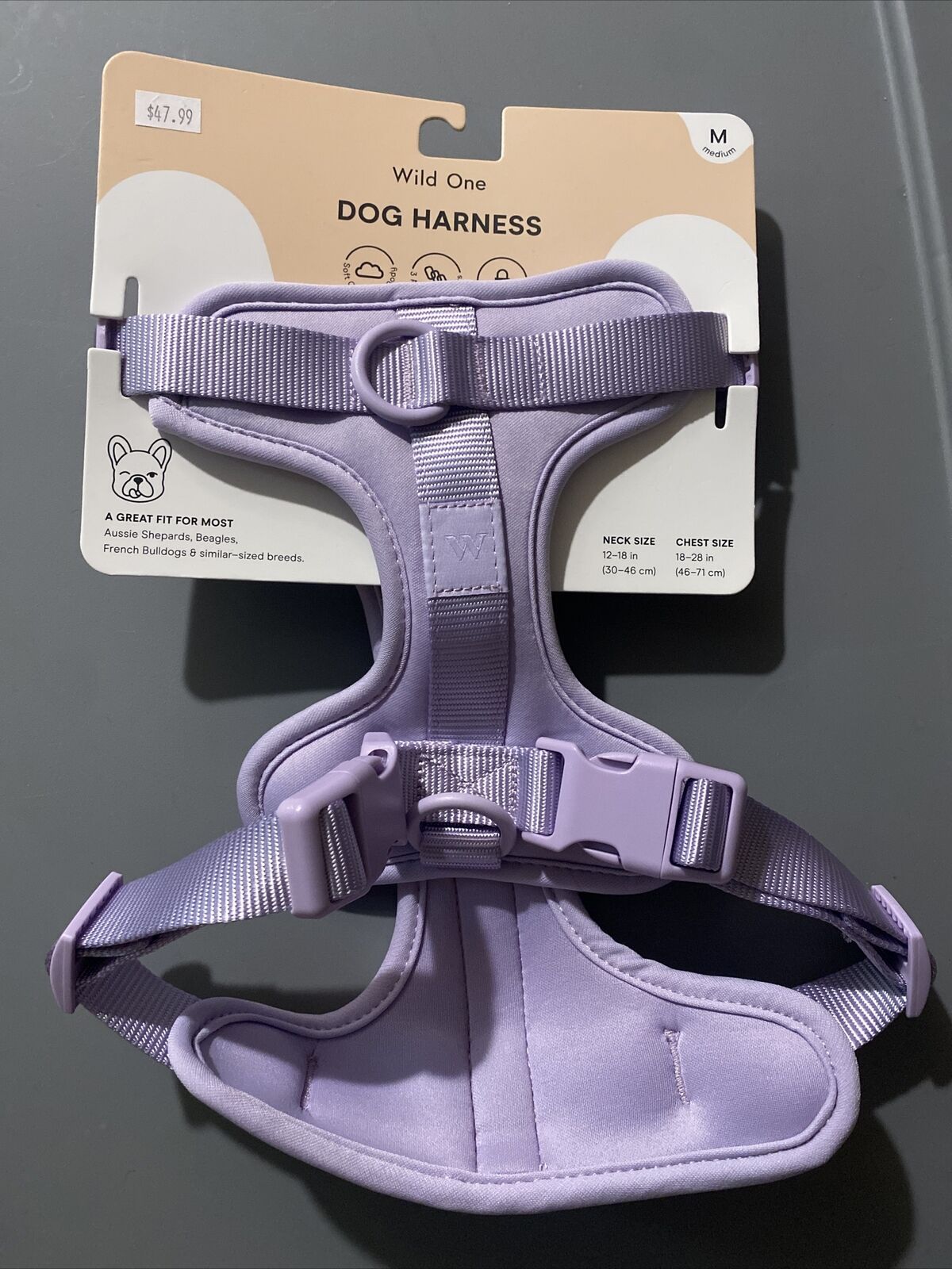 Wild One Lilac Dog Harness, Medium