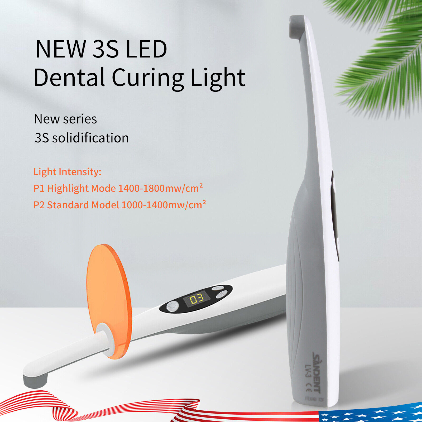 Dental Cordless Led Curing Light 3 Second iLED Cure Lamp Woodpecker DTE Style US