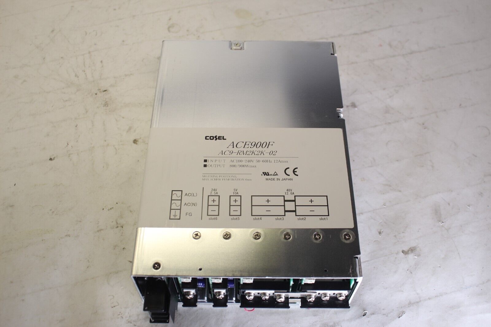 Cosel ACE900F Model AC9-RM2K2K-02 900Wmax Switching Power Supply
