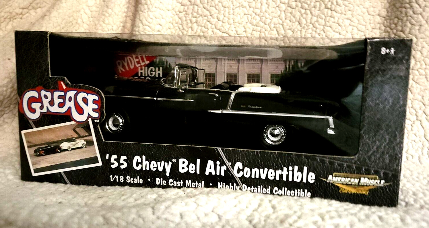 1995 CHEVY BEL AIR ERTL AMERICAN MUSCLE 1:18 SCALE CONVERTIBLE GREASE NEW