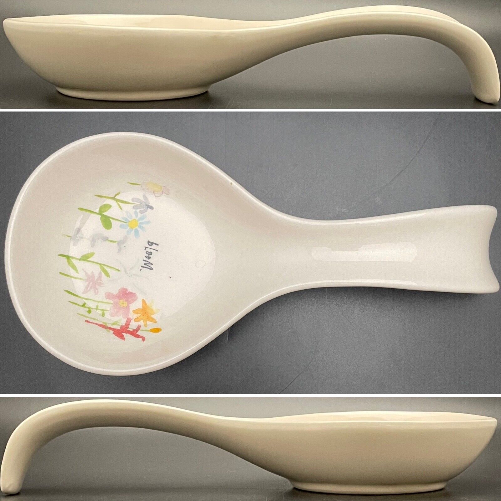 Rae Dunn 2017 Spoon Rest Bloom Artisan Collection Made in China 10\