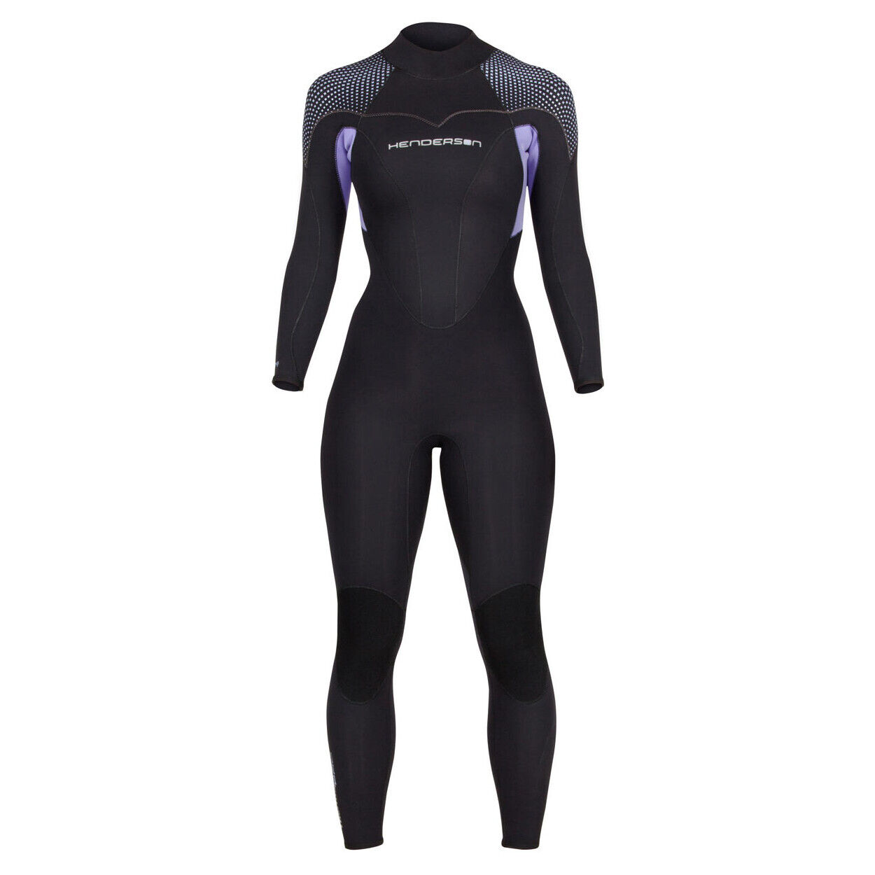 Used Henderson 5mm Womens Thermoprene Pro Back Zip Wetsuit-Black/Lavender-Size:6