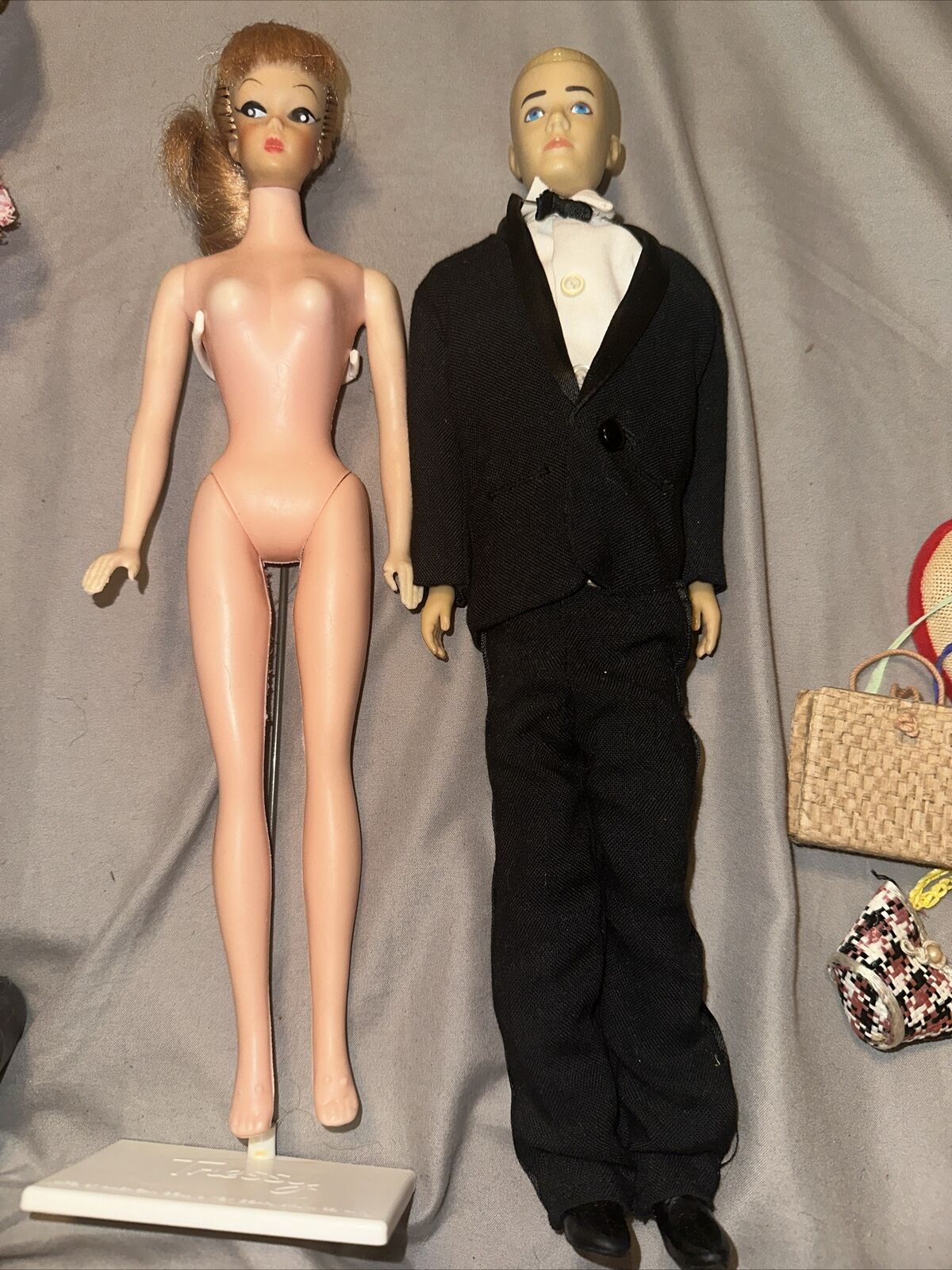 Vintage 1960s Dolls & Clothes, Few Clothes Marked Barbie Mattel