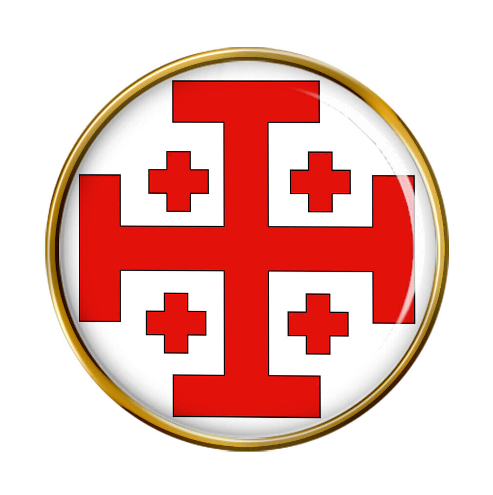 Jerusalem Cross (Holy Sepulchre) Badge Brooch