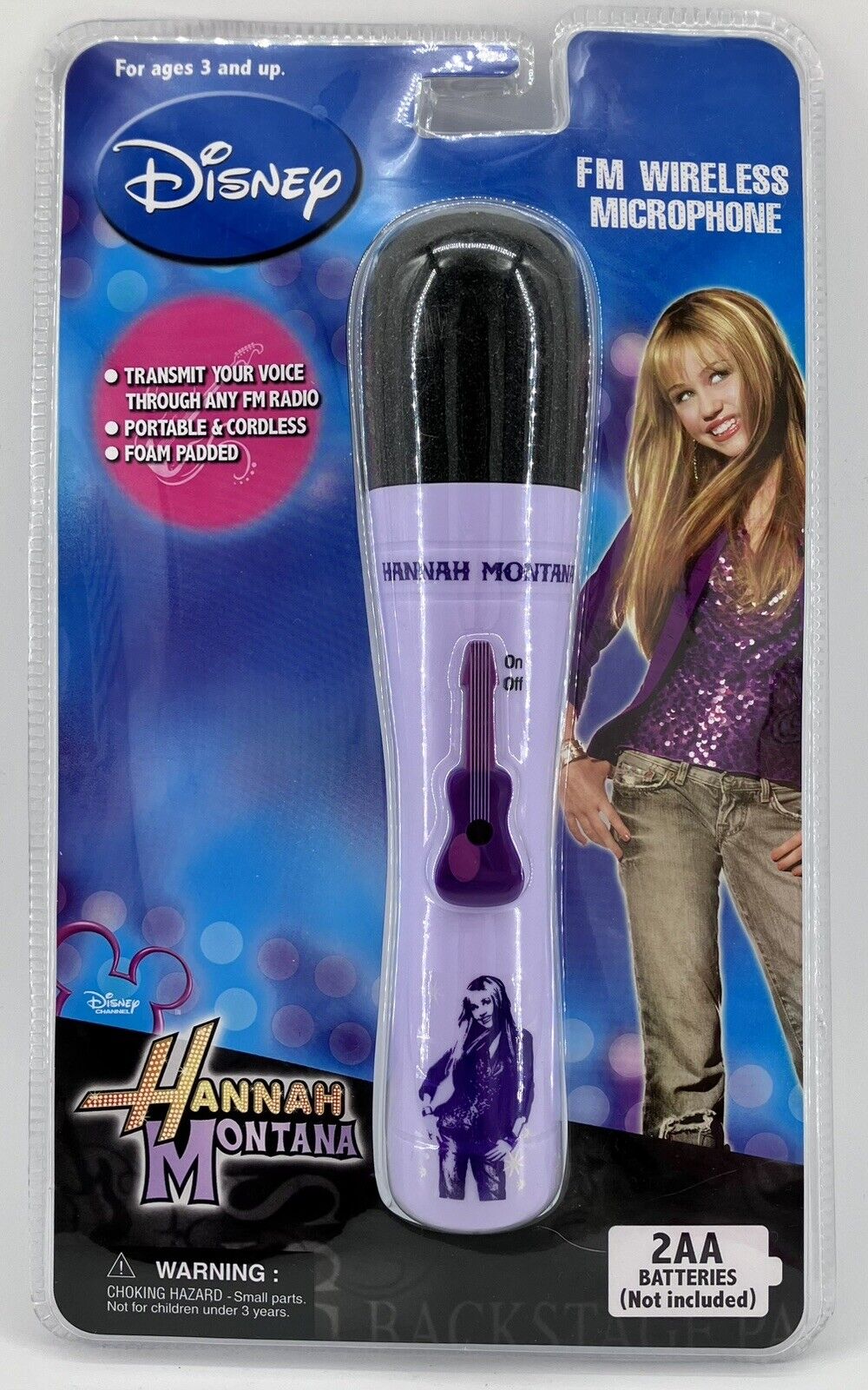 Hannah Montana FM Wireless Microphone Foam Padded Disney Miley Cyrus NIP New 