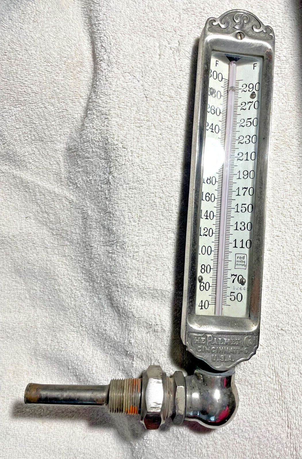 Gauge  Vintage PALMER COMPANY Temperature Gauge  11 in. Deluxe  Steampunk #5264C